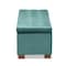 Baxton Studio Roanoke Teal Blue Velvet Upholstered Grid-Tufted Storage Ottoman Bench 160-9930 - alternate 7